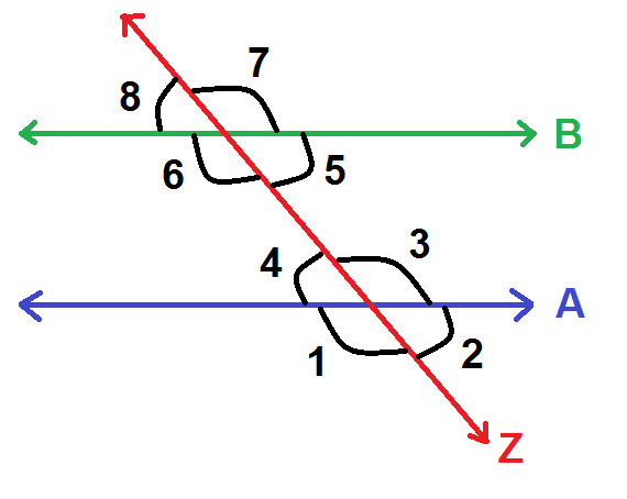 Name Two Pairs Of Interior Angles On The Same Side Of The Transversal